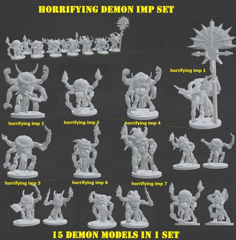 horrifying demon imp set