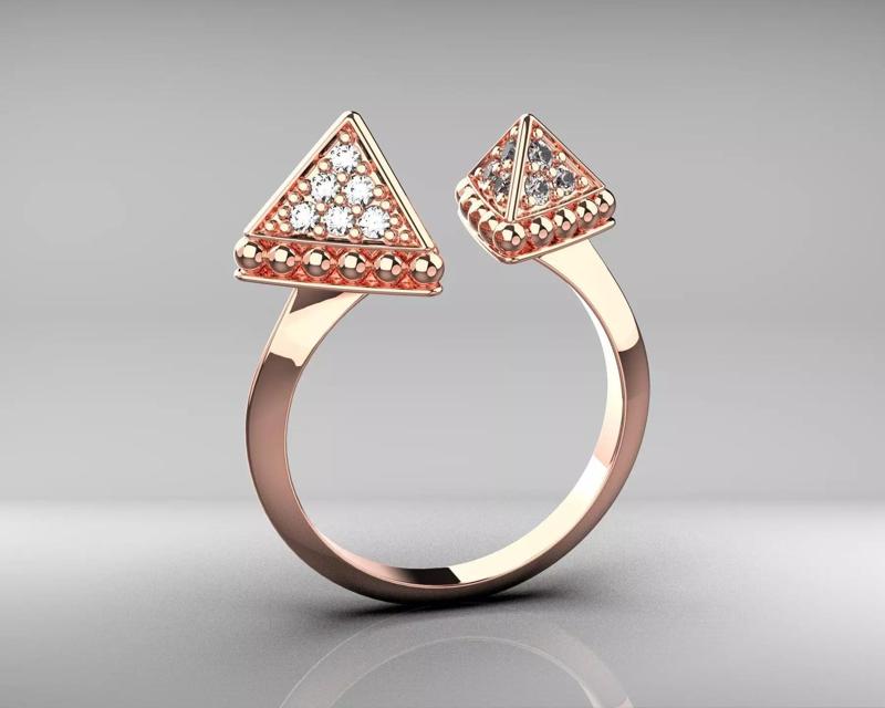 Female Stylish Ring with diamonds N121