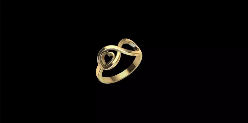 Anillo infinito corazon