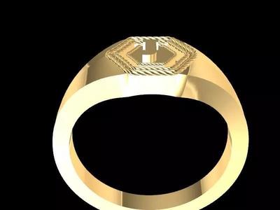 j hexagon signet ring stl verified