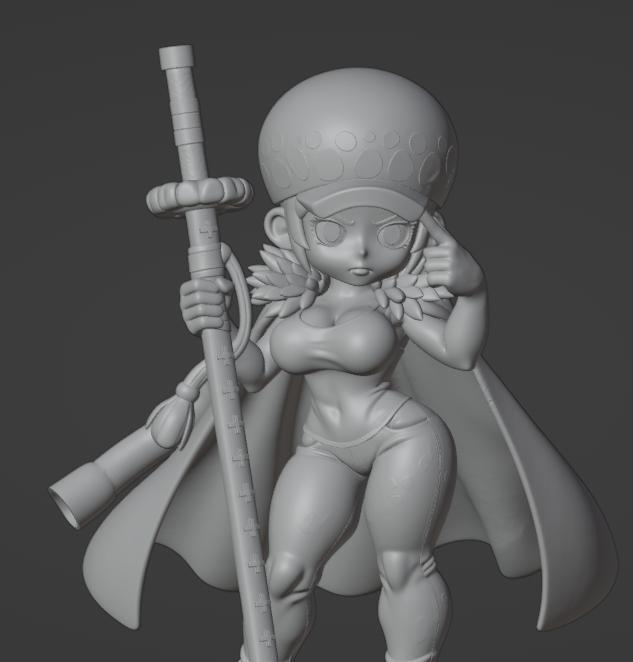 Trafalgar Law girl chibi - one piece