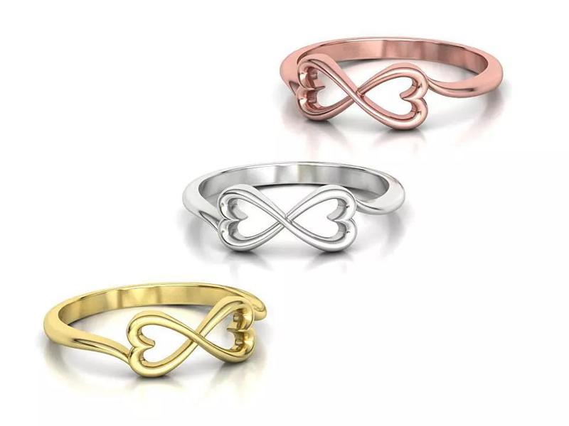Infinity  Love Hearts Ring printable 3dmodel