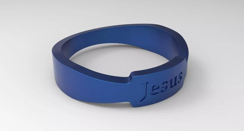 Jesus Ring Female Blue