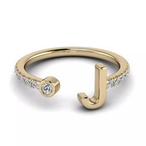 Jewelry Alphabet ring J