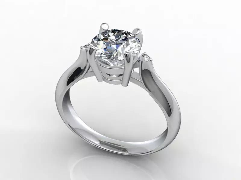 JEWELRY ENGAGEMENT RING STL FILE FOR DOWNLOAD AND PRINT- JT13