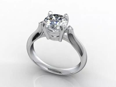JEWELRY ENGAGEMENT RING STL FILE FOR DOWNLOAD AND PRINT- JT13