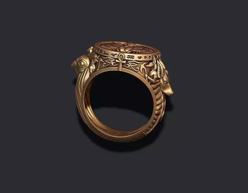 Horus Anubis ring