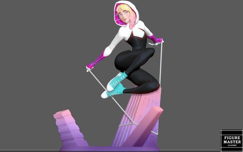 GWEN STACY SPIDERMAN ACROSS THE SPIDERVERSE ANIME CHARACTER 3D PRINT