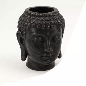 Black Marble Buddha Around Pen Holder Showpiece