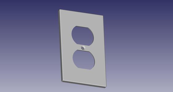 U.S.A. Outlet Wall Plate (with extra screw support)