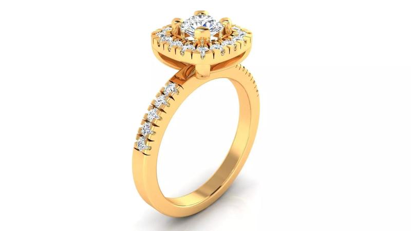 Ring M172 The luxury female ring with gems wedding