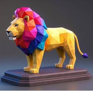 2280 Low Poly Color Roaring Lion, pug, dachshund, poodle, cat, monkey, bear, beagle, crocodile, lion, fox, bull terrier, pomeranian, galgo, wolf, doberman pinscher, newfoundland, elephant, rooster, german shepherd
