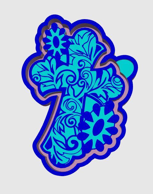 Tooled Cross & Conchos