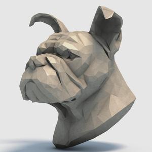 FREE - Bulldog Head Low Poly