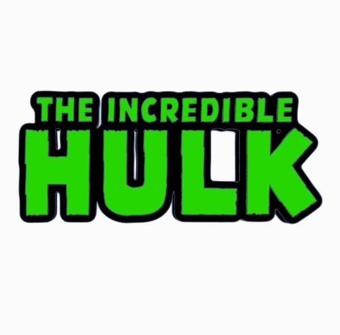 THE INCREDIBLE HULK Logo Display by MANIACMANCAVE3D