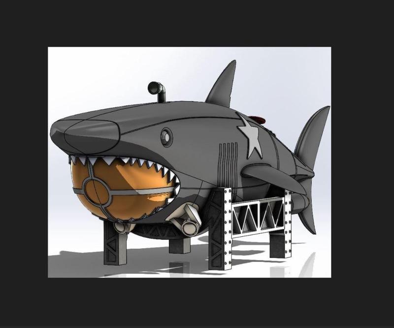 Shark Submarine, Gorillaz. On Melancholy Hill