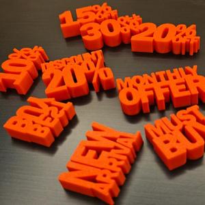 Discount Sign 10%, 15%, 20% & 30% Offer, New Arrival, Best Buy, Hot Selling