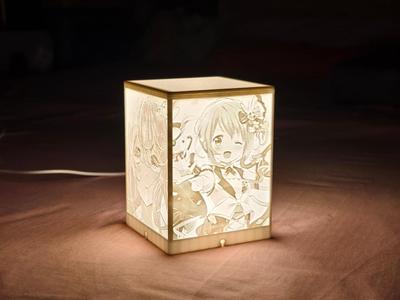 Simple Lithophane Night Light - Custom Image & Print in Place