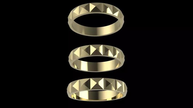 Pyramides Faced ring RC-003