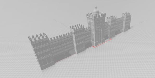 Trench Crusade Terrain - Modular Iron Sultanate City Wall