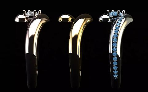 Set of three rings with variable details ready to print