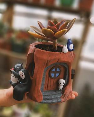 Totoro Treehouse 3D Printable Organizer and Flower Pot