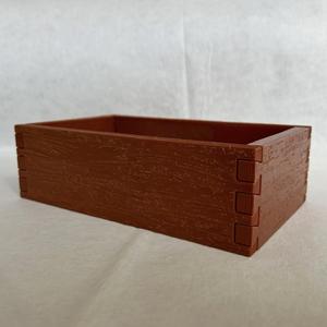 box wood medium large / flower pot dovetail joint for 3d printing wood texture
