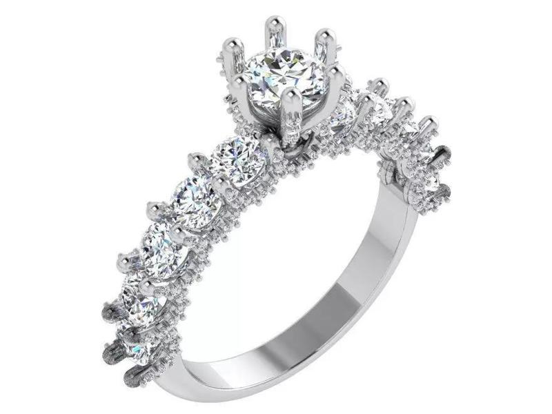 Round Diamond Peg Setting Ring 4672