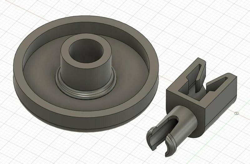 Lower basket roller 40mm for Privileg dishwashers