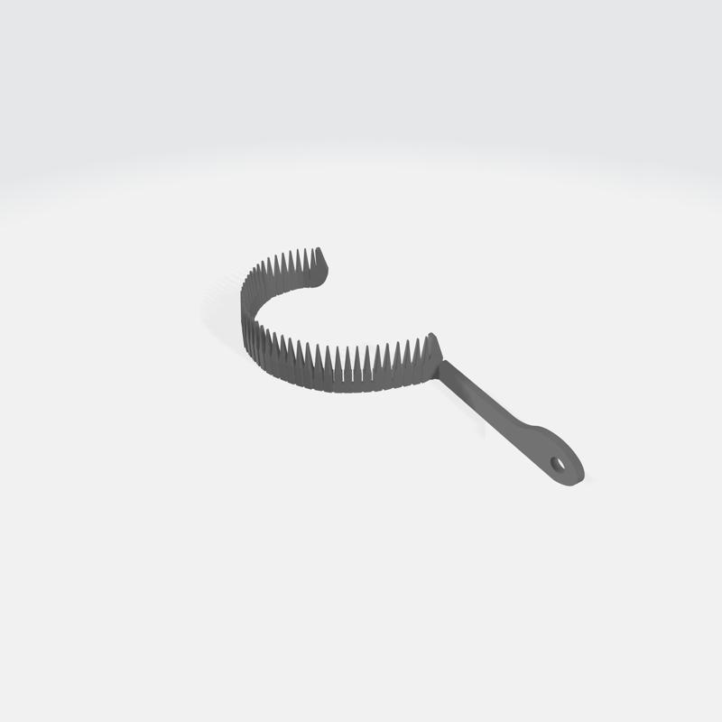 curve beard and hair comb