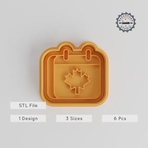 Calendar Shape Cutter & Stamp for Cookies, Fondant, Includes Small, Medium, Large Sizes, 6 Piece Set
