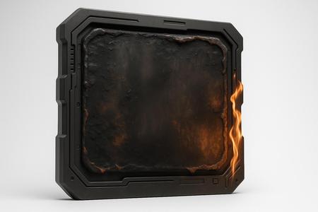 Panel05 Burned Panel With Fire Damage LowPoly LOD