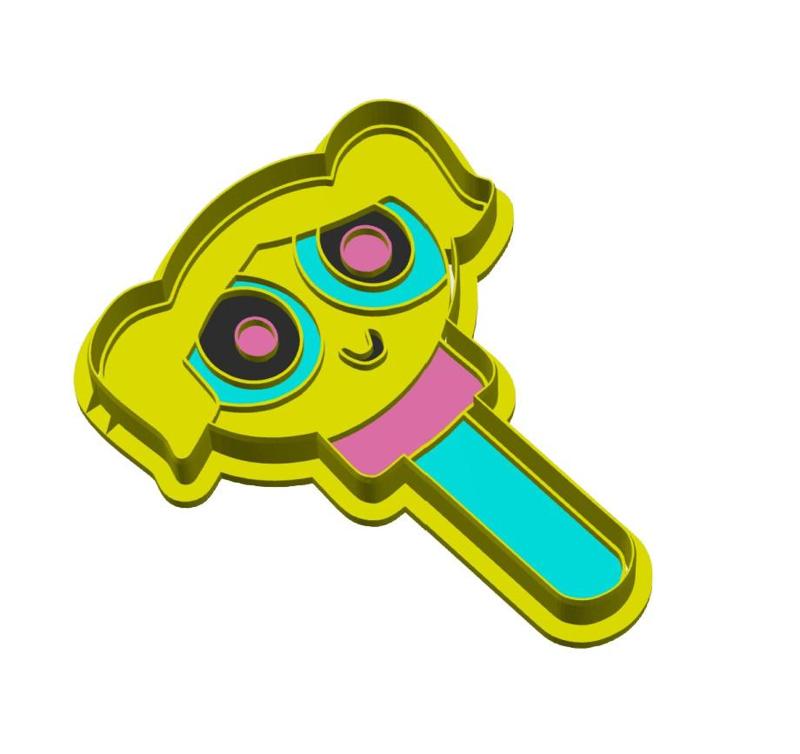 RETRO Power Puff Popsicle Cookie Cutter And Stamp Set