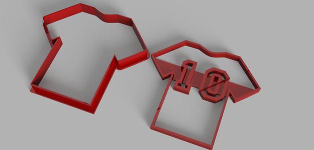 Soccer T-shirt cookie cutter