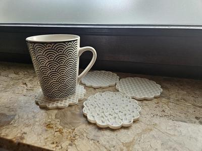 Flower infill Coaster set