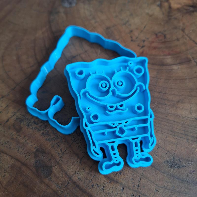 SpongeBob Cookie Cutter STL - 3D Printable Cookie and Dough Cutter