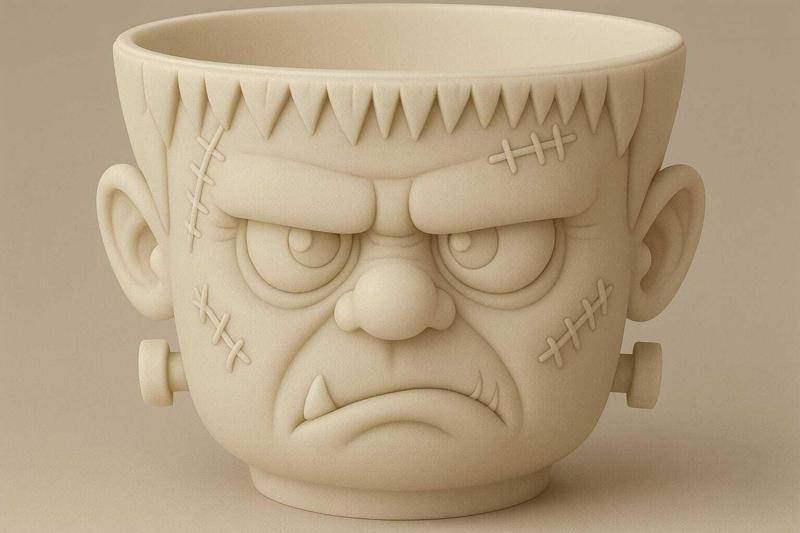 Frankenstein Candy Bowl & Planter – STL File for 3D Printing