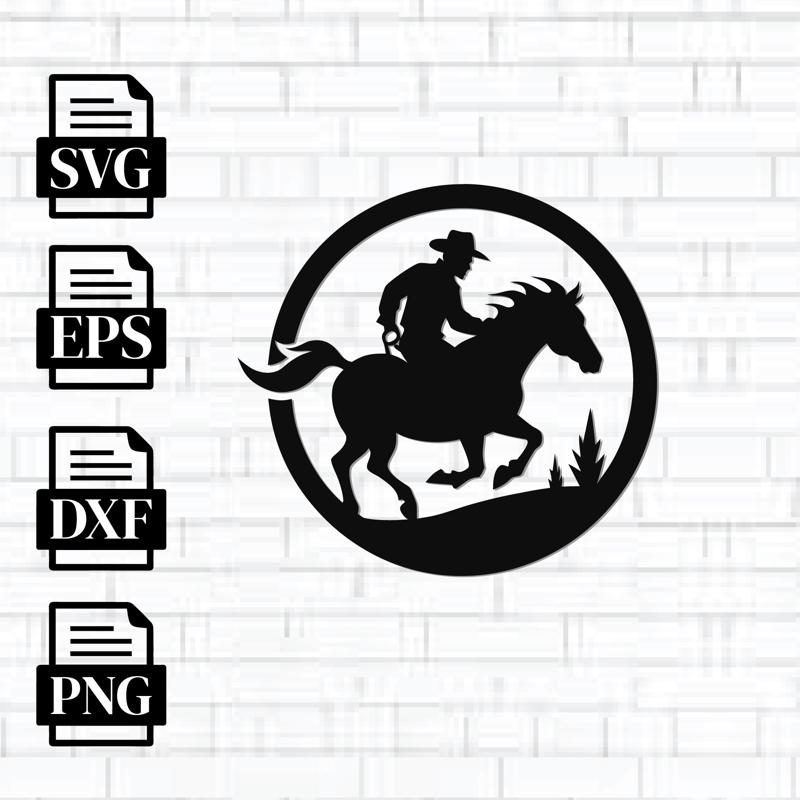 Cowboy Metal Wall Art Laser Cut Files
