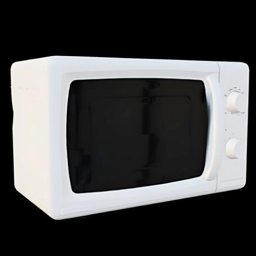 Simple White Microwave Oven