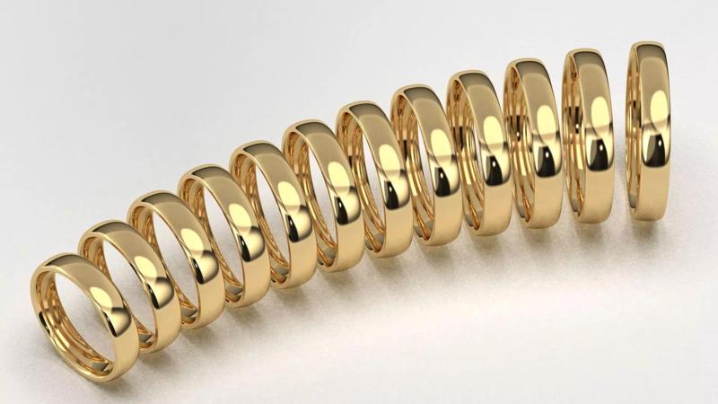 Band Ring for Men print model 3D R0140-W 4mm