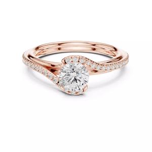 Bypass Shank Round Diamond Engagement Wedding Ring 3DM STL Video