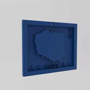 Poland-Polska Map 3d Print Model