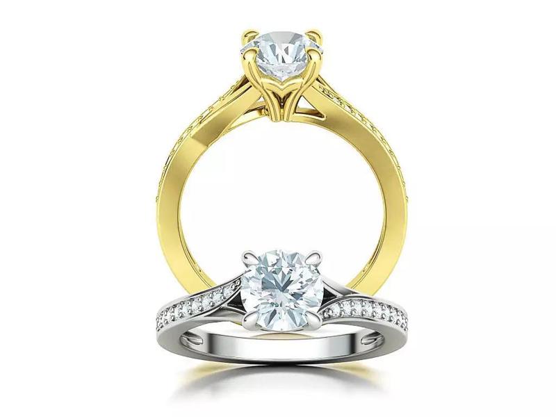 Bespoke 1ct Diamond Ring Solitaire Engagement 3dmodel