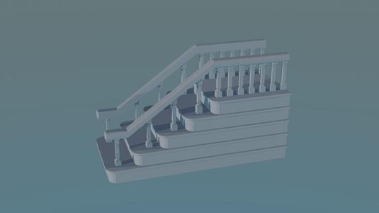 3D Staircase STL Model