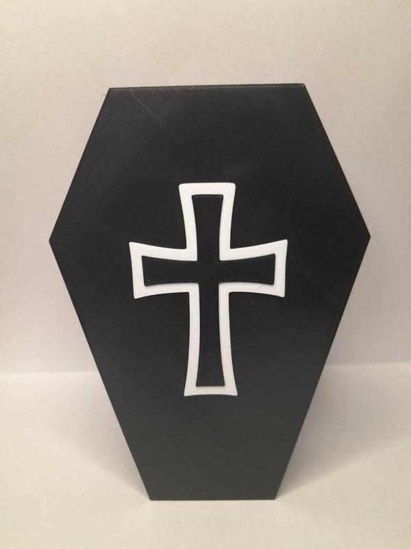Coffin box caixao sepultura,  r.i.p  (13cm)