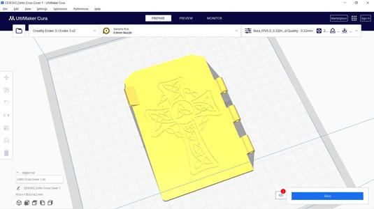 Ender 3v2 Display Cover door Celtic Knot Cross