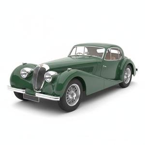 Classic 1937 SS100 Sports Car - Detailed Vintage British Roadster 3D Model Kit