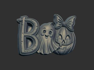 boo pumpkin ghost cnc model