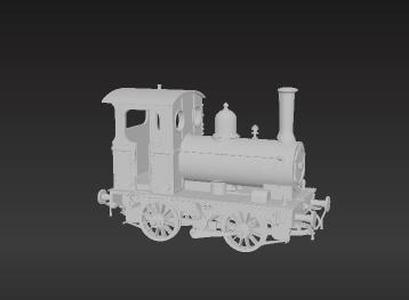 1/76 Scale Weathered Industrial Narrow Gauge Locomotive 3D Model - Grimy Simplex Style Engine for Dioramas