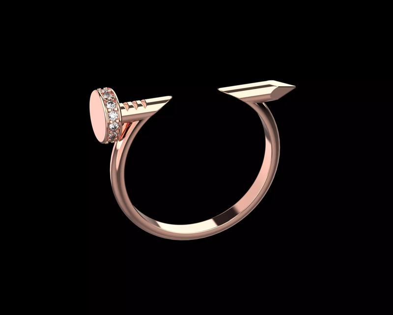 Nail Ring In The Finger with gems 20 Size N106